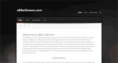 Desktop Screenshot of ebikeowners.com