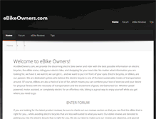 Tablet Screenshot of ebikeowners.com